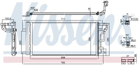 Радіатор кондиціонера NISSENS 941289