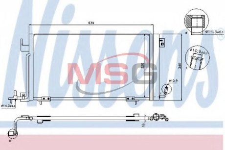 Конденсатор, кондиционер NISSENS 94321