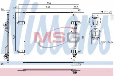 Конденсатор, кондиционер NISSENS 94337