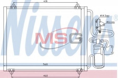 Конденсатор, кондиционер NISSENS 94440