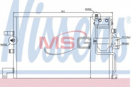 Конденсатор, кондиционер NISSENS 94504