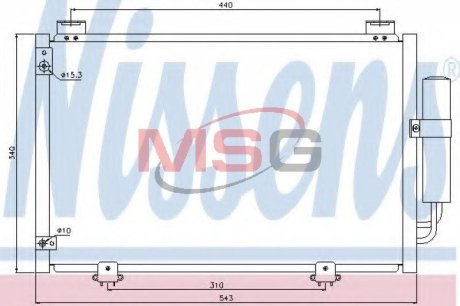 Конденсатор, кондиционер NISSENS 94581