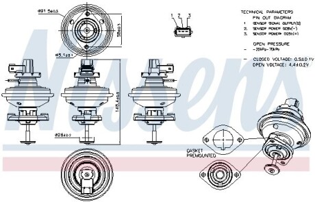 Клапан EGR First Fit NISSENS 98208