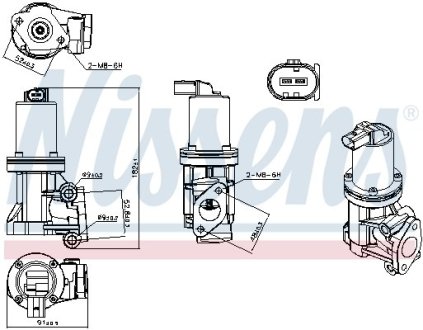 Клапан рециркуляціі ВГ (EGR) First Fit NISSENS 98307 (фото 1)