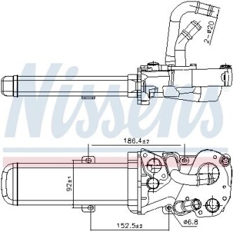 Радіатор віпрацьованних газів VW JETTA (2005) 2.0 TDI NISSENS 989412