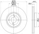 Диск тормозной передний Toyota Corolla 1.4, 1.8, 2.0 (04-07) NISSHINBO ND1016K (фото 1)