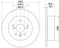 Диск гальмівний задній Lexus ES 3.5/ Toyota Camry 2.4, 3.5 (06-00) NISSHINBO ND1077K (фото 1)