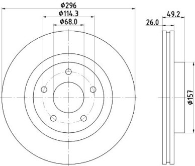 Диск тормозной передний Teana (J32) (08-13) NISSHINBO ND2056K (фото 1)