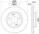 Диск тормозной передний Hyundai i30, Tucson/Kia Carens, Ceed, Cerato 1.6, 2.0 (10-) NISSHINBO ND6037K (фото 1)