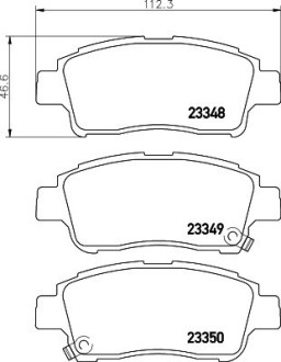 Колодки тормозные дисковые передние Toyota Yaris 1.0, 1.3, 1.4 (01-05), Yaris 1.5 (10-) NISSHINBO NP1007 (фото 1)