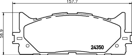 Гальмівні колодки DAIHATSU/LEXUS/TOYOTA Altis/ES/Avalon/Camry "F "01>> NISSHINBO NP1015