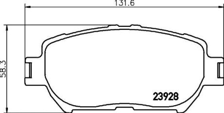 Колодки тормозные дисковые передние Toyota Camry 2.4, 3.0, 3.3 (01-06) NISSHINBO NP1017