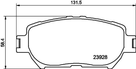 Колодки тормозные дисковые передние Toyota Camry 2.4, 3.0, 3.3 (01-06) NISSHINBO NP1017