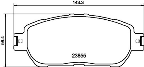 Колодки тормозные дисковые передние Lexus ES 3.0, 3.3 (01-06) NISSHINBO NP1024