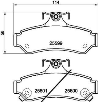 Гальмівні колодки TOYOTA Camry V40/V50 "R "06>> NISSHINBO NP1056 (фото 1)