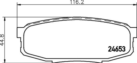 Колодки гальмівні дискові задні Strong Ceramic Toyota LC200 (07-), Sequoia (07-) NISSHINBO NP1064SC