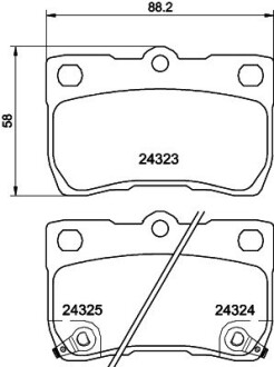 Гальмівні колодки LEXUS/TOYOTA GS/IS/Crown/Mark X "R "03>> NISSHINBO NP1067