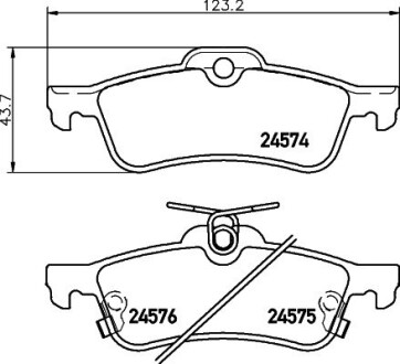 Колодки гальмівні дискові задні Toyota Yaris 1.3, 1.4, 1.5 (10-)/Honda Civic 1.4, 1.8, 2.2 (12-) NISSHINBO NP1068 (фото 1)