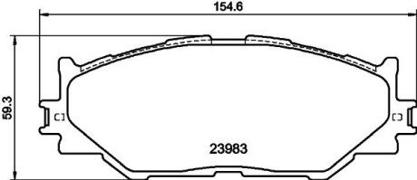 Колодки тормозные дисковые передние Toyota IS 220d, 250, 300h (05-13) NISSHINBO NP1082