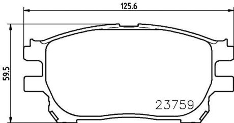 Колодки гальмівні дискові передние Toyota Previa 2.0, 2.4 (00-06) NISSHINBO NP1123 (фото 1)