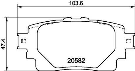 Гальмівні колодки TOYOTA AURIS /COROLLA/RAV 4 "R "18>> NISSHINBO NP1171 (фото 1)