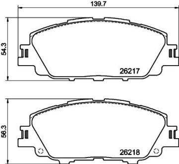 Колодки тормозные дисковые передние Toyota Corolla (E21) (19-) NISSHINBO NP1176