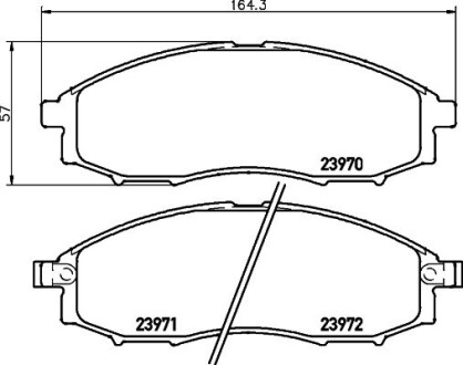 Гальмівні колодки NISSAN NAVARA (D22_); NAVARA Platform/Chassis (D22); NP300 NAVARA Platform NISSHINBO NP2027SC