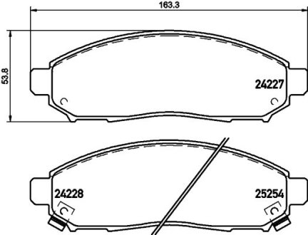 Гальмівні колодки NISSAN Leaf/Serena "F "10>> NISSHINBO NP2082SC