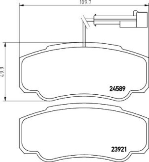 Колодки тормозные дисковые задние Nissan Cabstar (06-13) NISSHINBO NP2089 (фото 1)