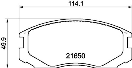 Колодки тормозные дисковые передние Mitsubishi Colt 1.3, 1.5 (00-03)/Daihatsu Terios 1.3, 1.5 (06-) NISSHINBO NP3003