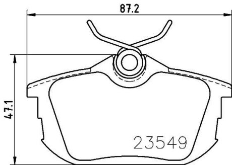 Гальмівні колодки MITSUBISHI/VOLVO Lancer/S40/V40 \'\'R \'\'1.6-2.0 \'\'90-04 NISSHINBO NP3025 (фото 1)