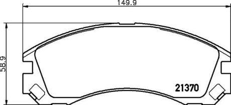 Гальмівні колодки CITROEN/MITSUBISHI/PEUGEOT C-Crosser/Outlander/4007 "F "95>> NISSHINBO NP3032