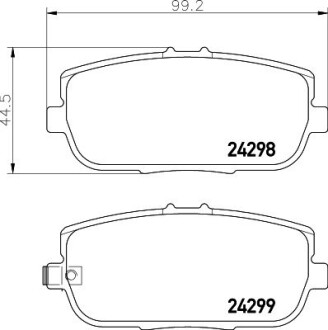 Колодки гальмівні дискові задні Mazda MX-5 1.8, 2.0 (05-) NISSHINBO NP5043 (фото 1)