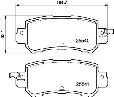 Гальмівні колодки MAZDA CX-3/CX-5 "R "11>> NISSHINBO NP5052