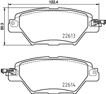 Гальмівні колодки MAZDA CX-9 (TC) Rear Axle NISSHINBO NP5070