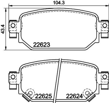 Гальмівні колодки MAZDA CX-3 (DK),CX-3 SUV (DK) Rear Axle NISSHINBO NP5072 (фото 1)