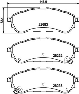 Колодки тормозные дисковые передние/задние Ford Ranger (11-) NISSHINBO NP5086