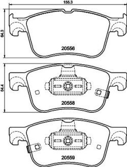 Колодки тормозные дисковые передние Ford Focus IV (18-), Kuga III (19-), Puma (19-) NISSHINBO NP5091