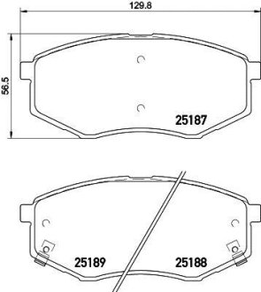 Колодки тормозные дисковые передние Hyundai i20 1.4, 1.6 (10-) NISSHINBO NP6039 (фото 1)