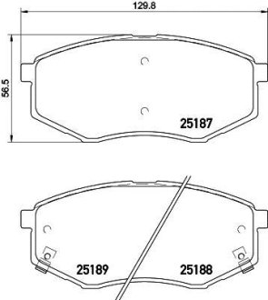 Гальмівні колодки HYUNDAI/KIA ix20 (JC); TUCSON (JM); SOUL II (PS) Front Axle NISSHINBO NP6039 (фото 1)