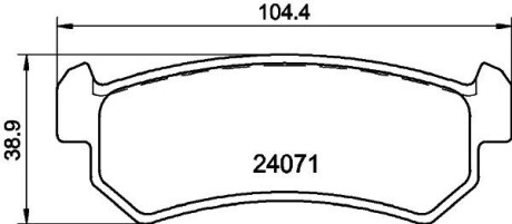 Колодки тормозные дисковые задние Daewoo Nubira/Chevrolet Lachetti 1.6, 1.8 (03-) NISSHINBO NP6045