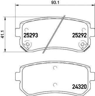 Гальмівні колодки HYUNDAI//KIA Accent/i20/i30/Cee\'d/Rio \'\'R \'\'05>> NISSHINBO NP6069 (фото 1)