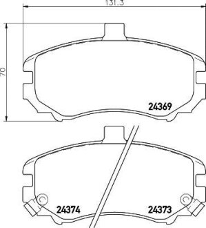 Колодки гальмівні дискові передние Hyundai Elantra 1.6, 1.8, 2.0 (00-06) NISSHINBO NP6079