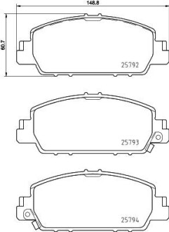 Колодки тормозные дисковые передние Honda IX 2.4 (13-) NISSHINBO NP8026