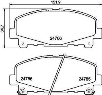 Колодки гальмівні дискові передні Honda Accord VIII 2.0, 2.4 универсал (08-) NISSHINBO NP8035