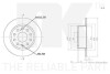 Диск гальмівний невентильований NK 314307 (фото 3)
