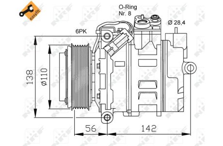 Компрессор, кондиционер NRF 32178