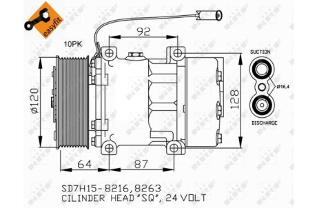 Компрессор, кондиционер NRF 32709