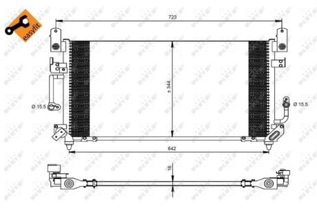 Радіатор кондиціонера TOYOTA LAND CRUISER NRF 35423