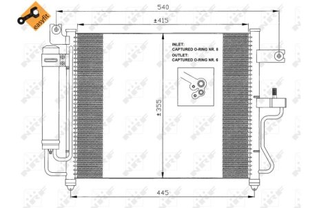 Конденсатор, кондиционер NRF 35428